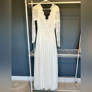 Lulus white maxi dress